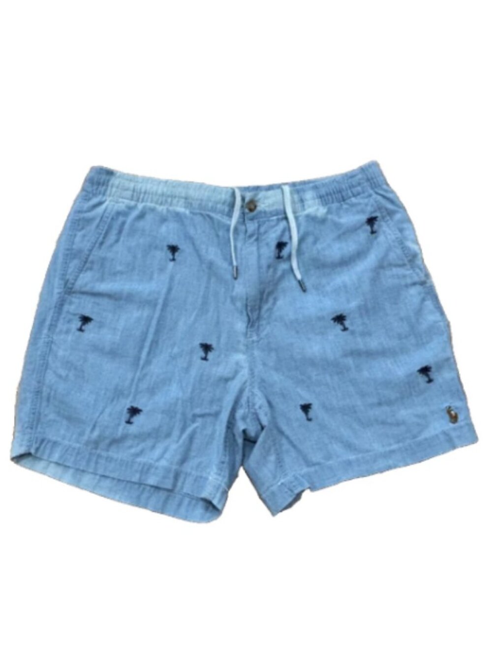 Polo Ralph Lauren Mens Chambray Shorts Embroidered Sz L